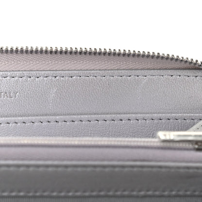 Chanel Metallic Caviar Quilted Large Gusset Zip Around Wallet Silver 9 of 9