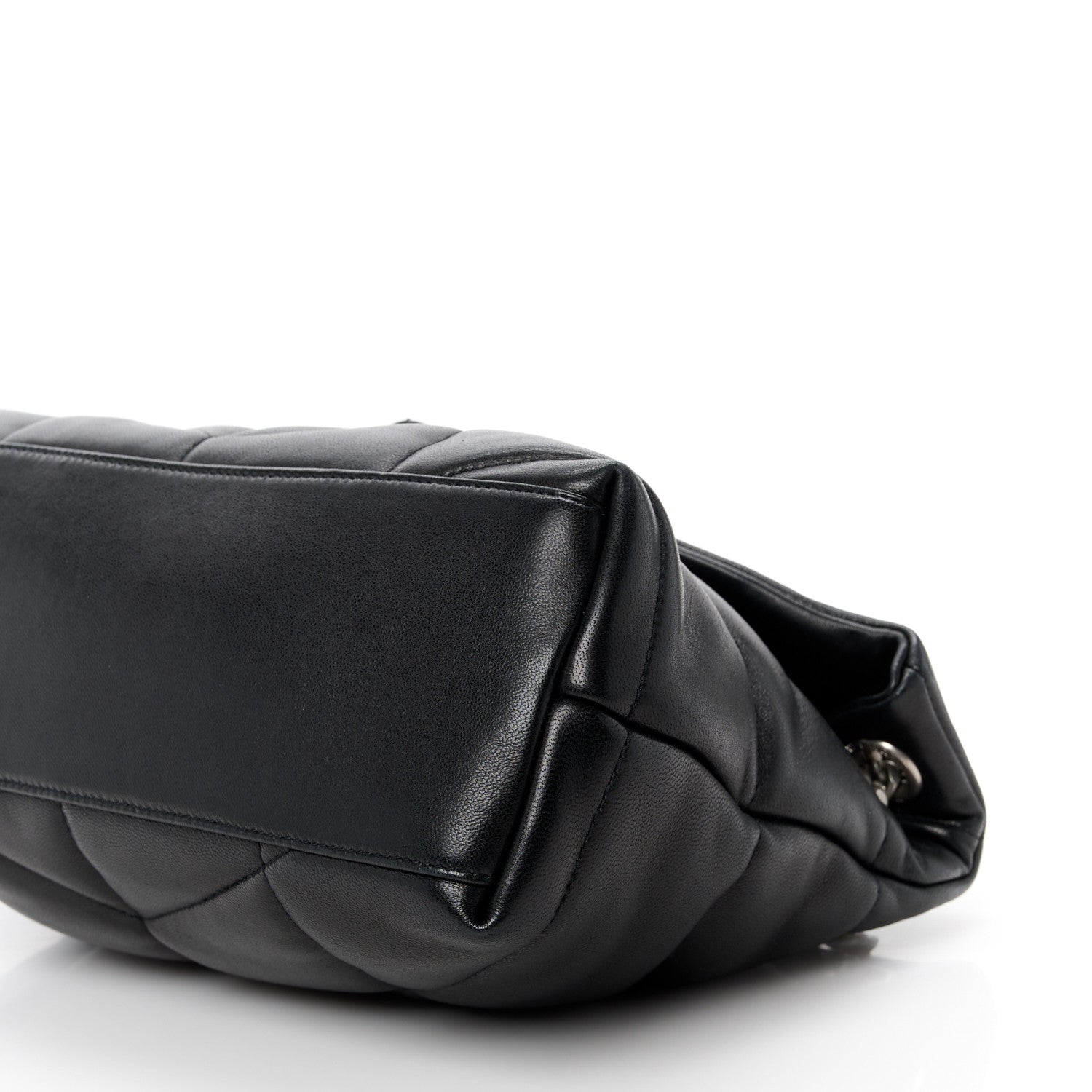 Saint Laurent Lambskin Quilted Small Loulou Puffer Monogram Chain Satchel Black 11 of 11