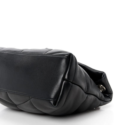 Saint Laurent Lambskin Quilted Small Loulou Puffer Monogram Chain Satchel Black 11 of 11