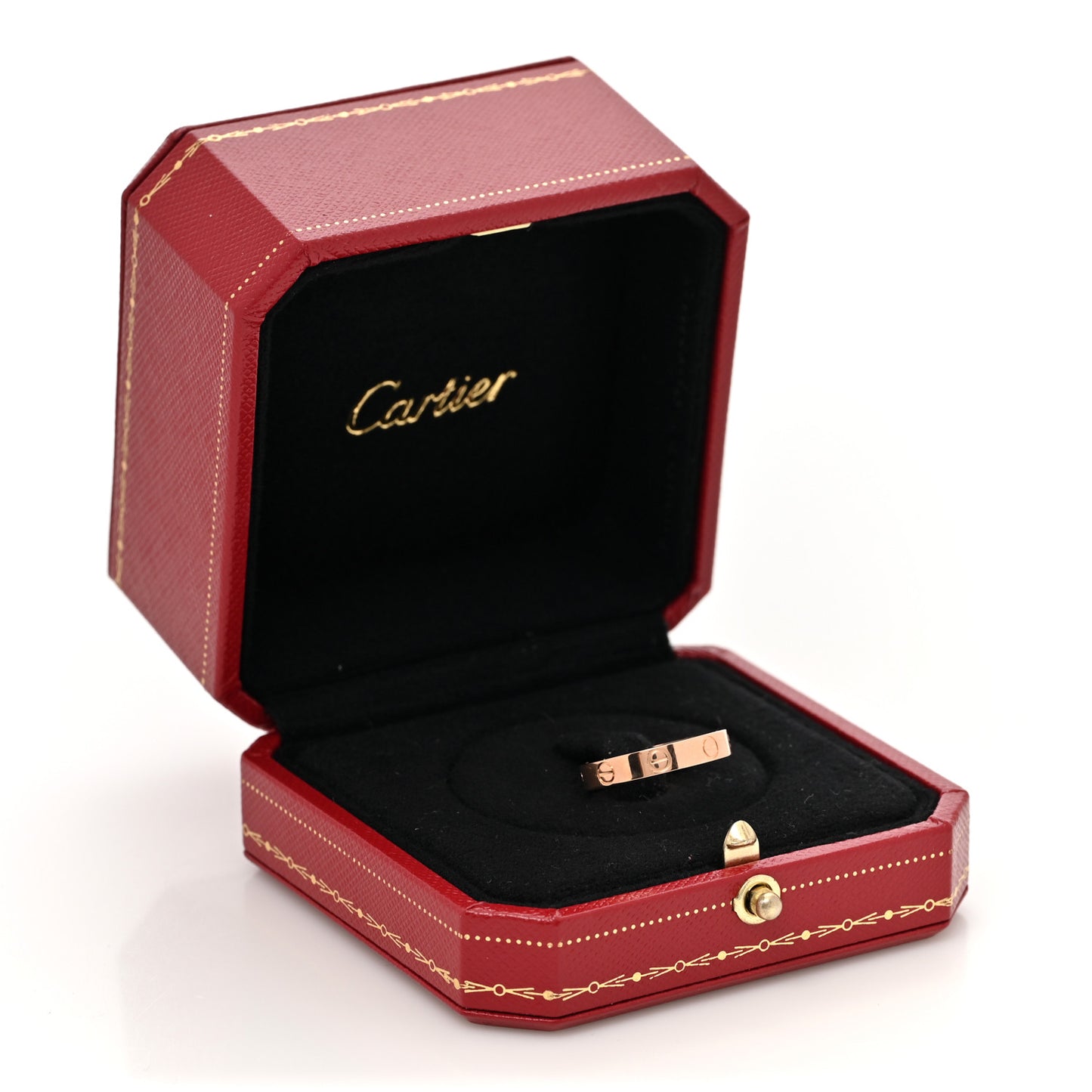 18K Pink Gold 3.5mm LOVE Wedding Band Ring 54 7