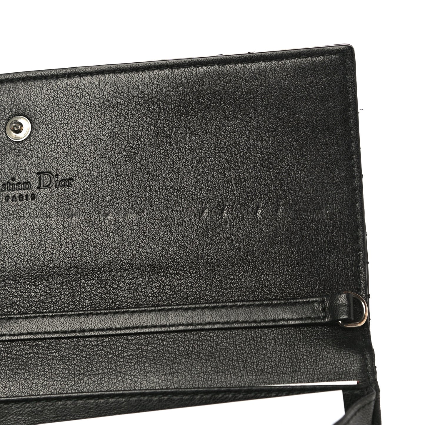 Patent Cannage Lady Dior Rendezvous Wallet On Chain Black