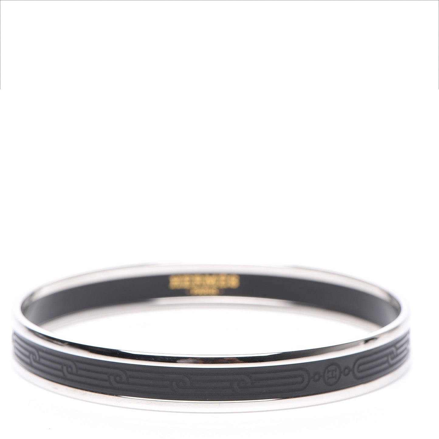 Enamel Printed Sellier Narrow Bracelet 65 Black