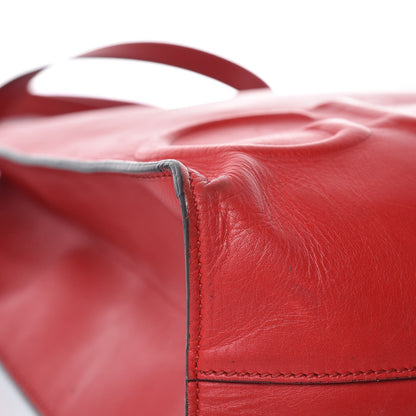 Gucci Calfskin Embossed Medium XL Tote Red 16 of 25