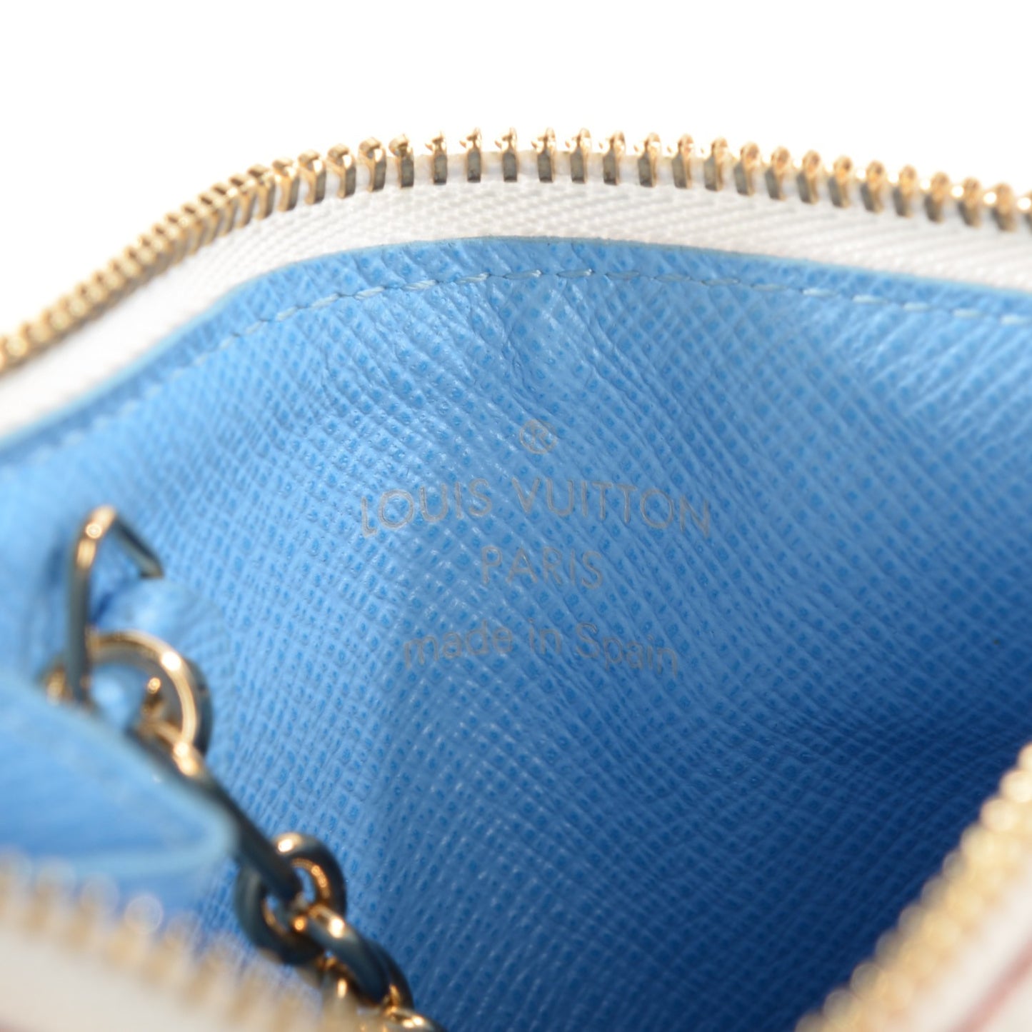 Monogram Multicolor Key Pouch White Anie