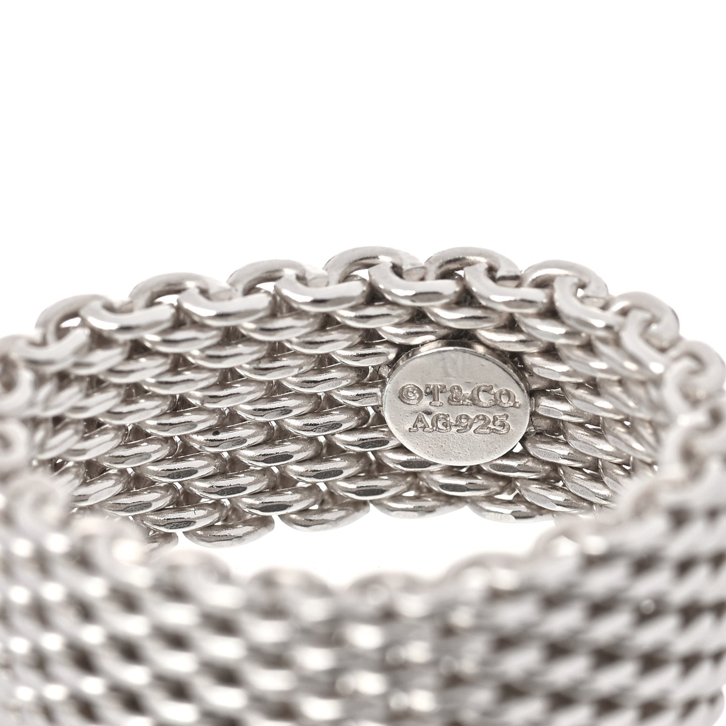 Sterling Silver Somerset Mesh Ring 57 8