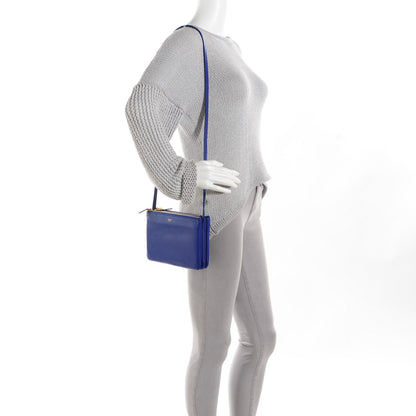 Celine Lambskin Small Trio Crossbody Bag Indigo 2 of 8