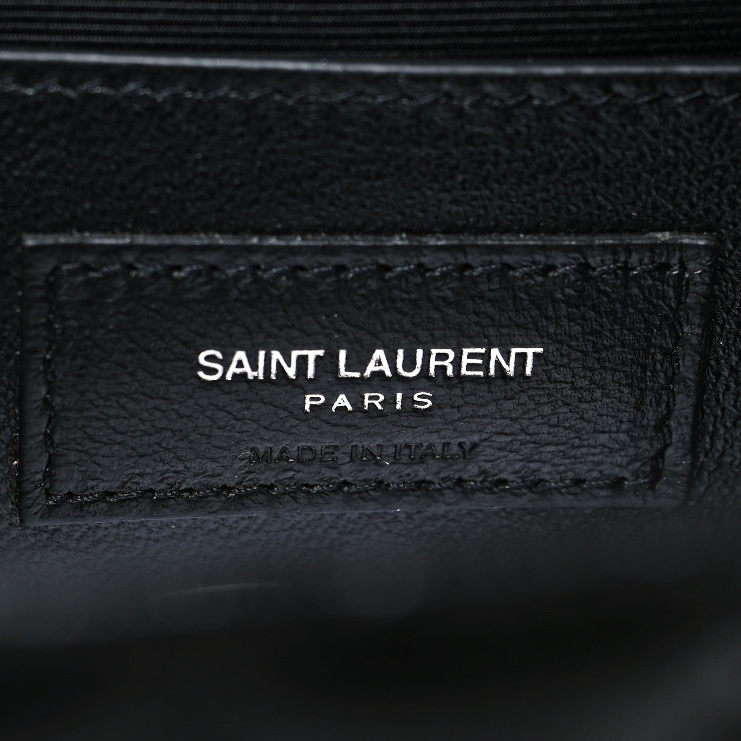Saint Laurent Grain De Poudre Textured Mixed Matelasse Triquilt Medium Monogram Satchel Black 6 of 9