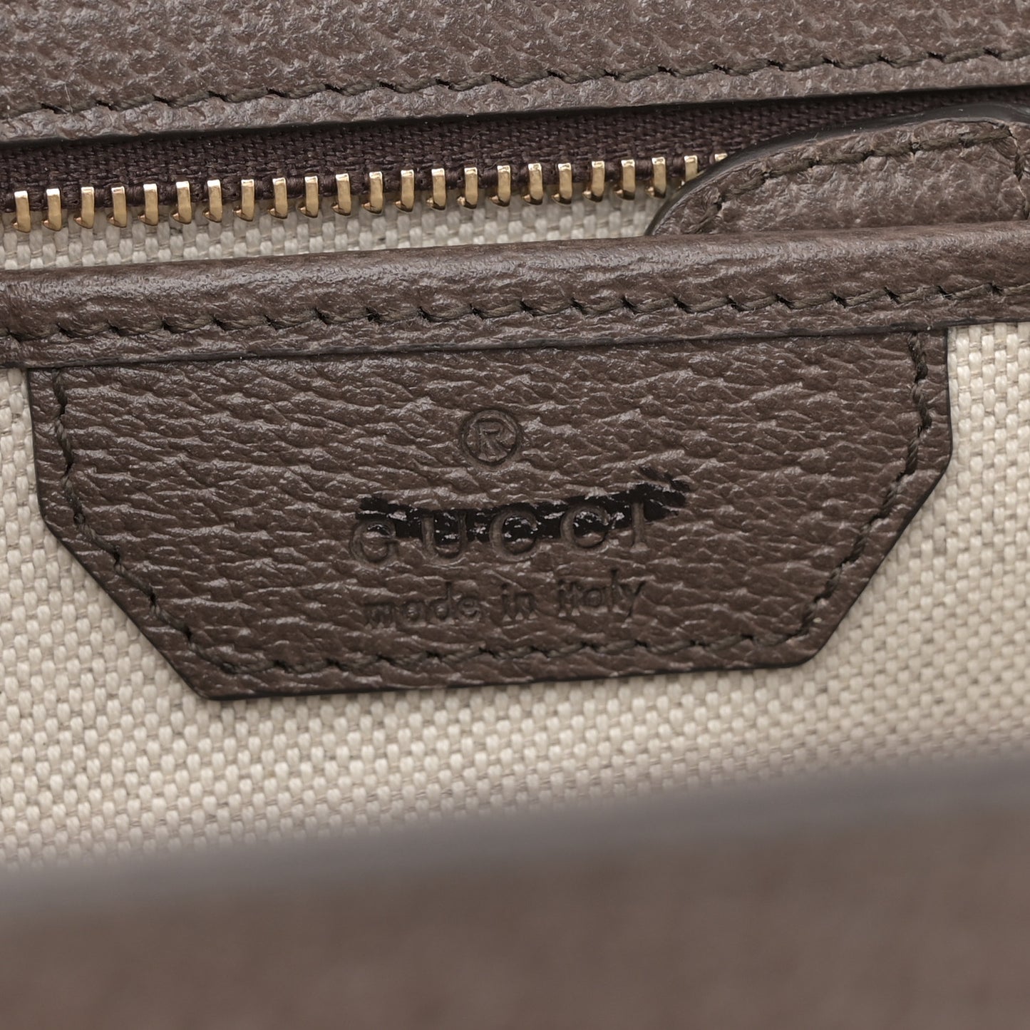 GG Supreme Monogram Studded Calfskin Centum Medium Bamboo 1947 Top Handle Bag Beige Ebony Multicolor