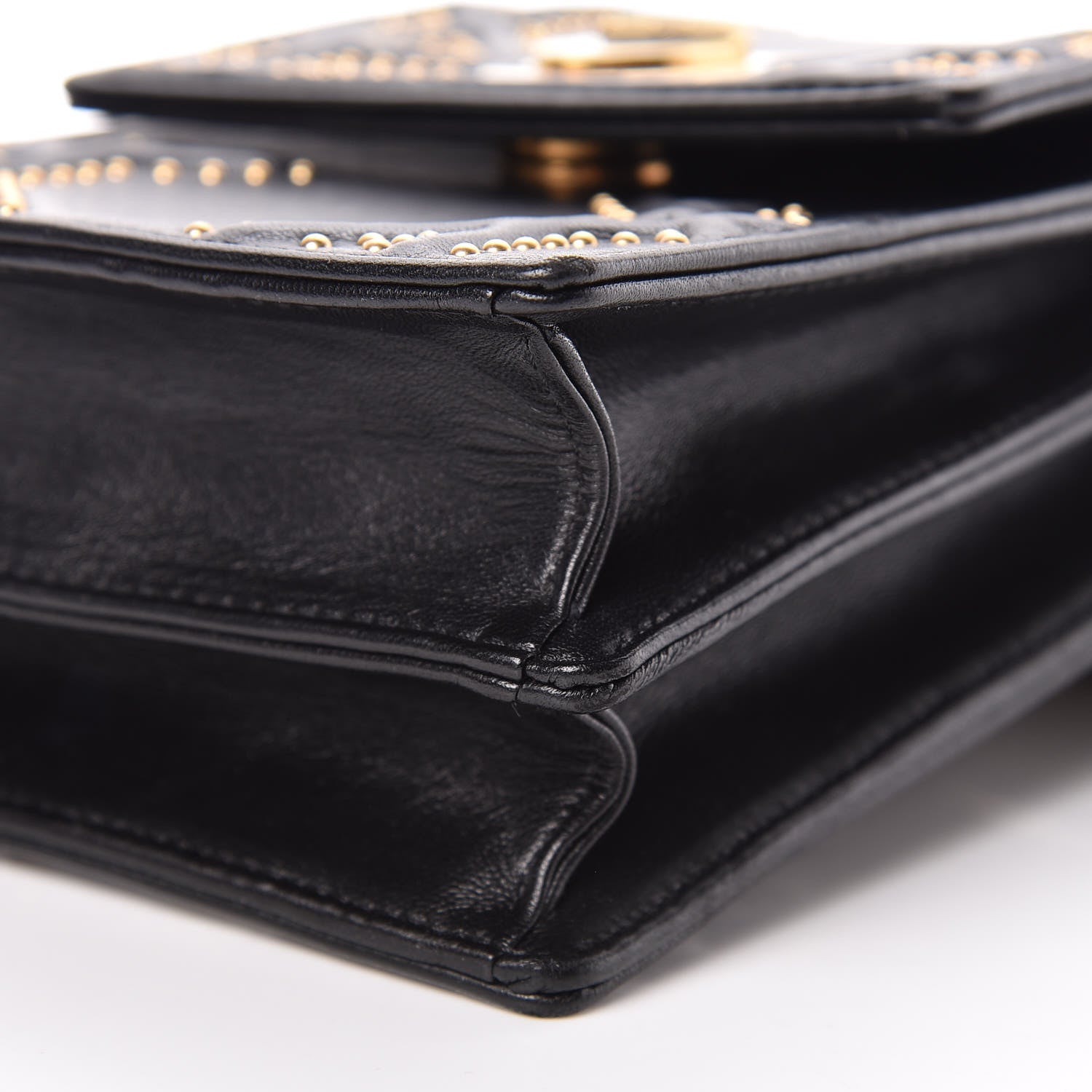 Christian Dior Lambskin Studded Vertical Diorama Black 7 of 10