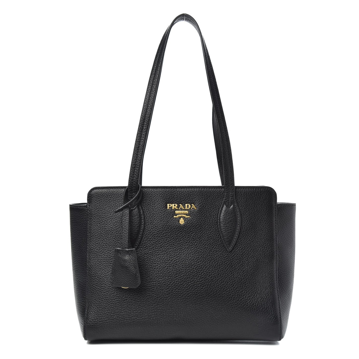 Vitello Daino Shopping Tote Black