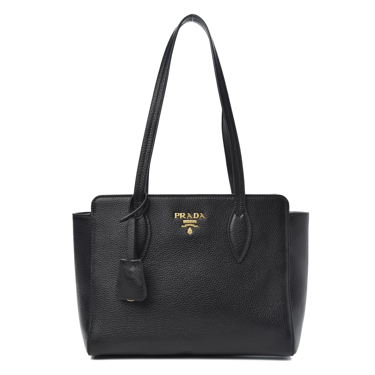 Prada Vitello Daino Shopping Tote Black 1 of 9