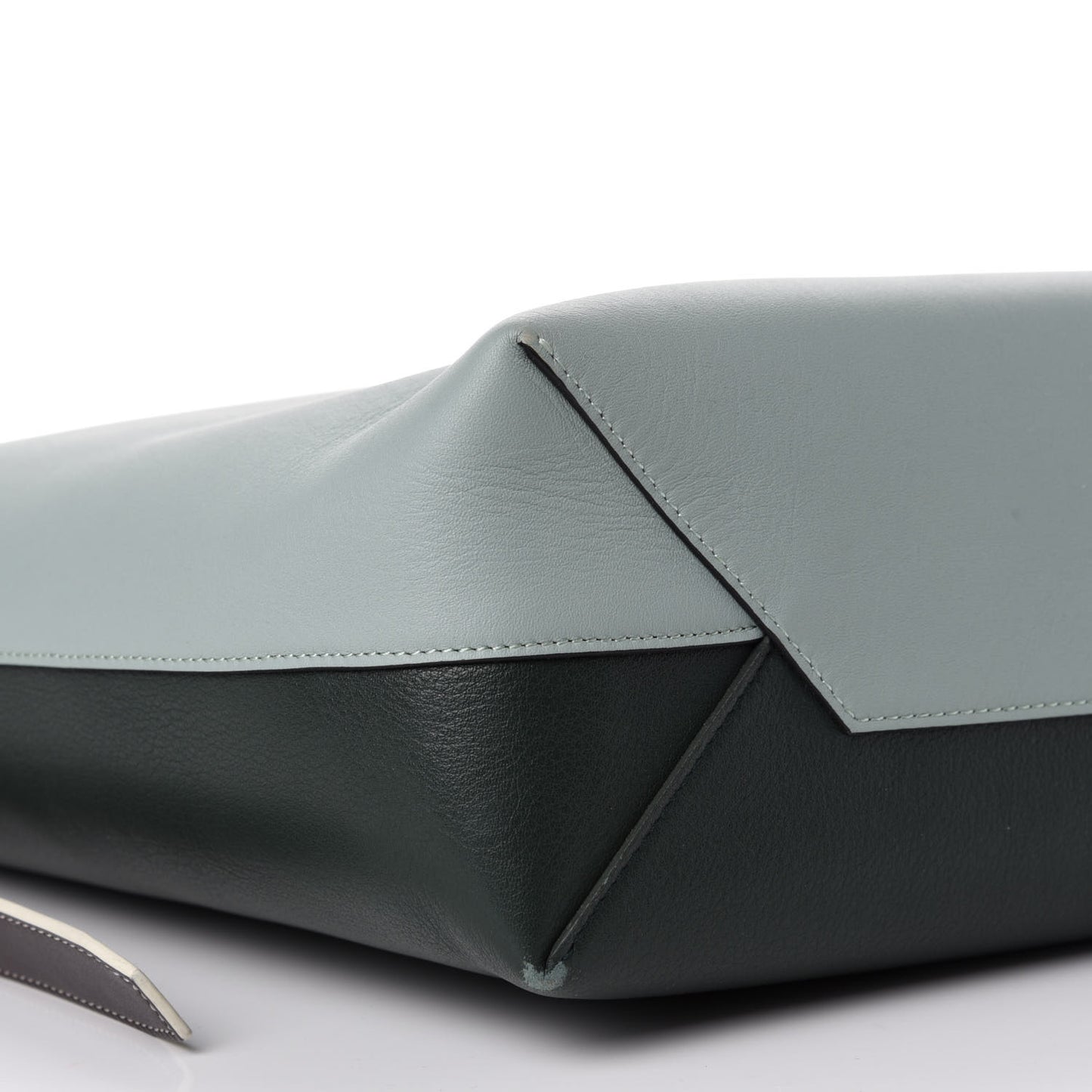 Shiny Smooth Calfskin Small Twisted Cabas Jade Forest