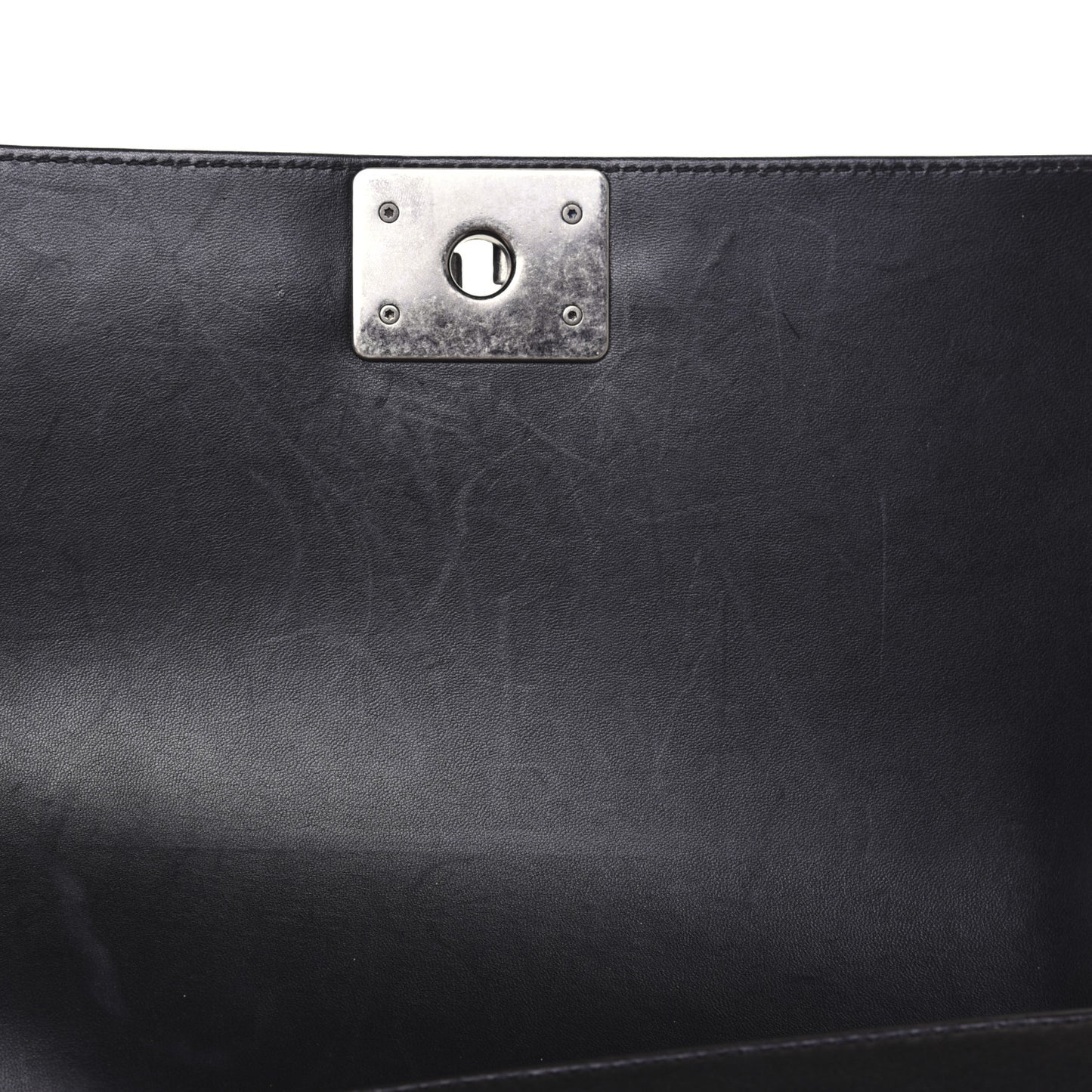 Lambskin Pleated Medium Boy Flap Black