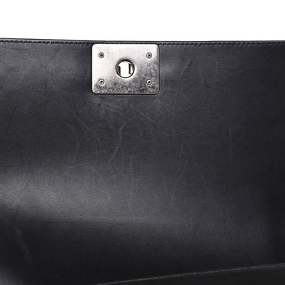 Chanel Lambskin Pleated Medium Boy Flap Black 12 of 16