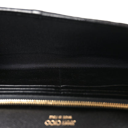 Jimmy Choo Glitter Milla Wallet on Chain Navy 5 of 9