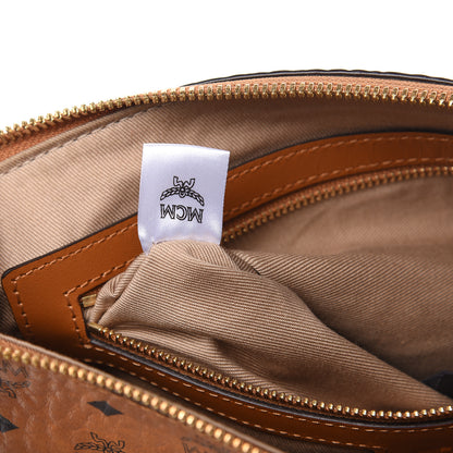 MCM Visetos Medium Crossbody Pouch Cognac 7 of 9