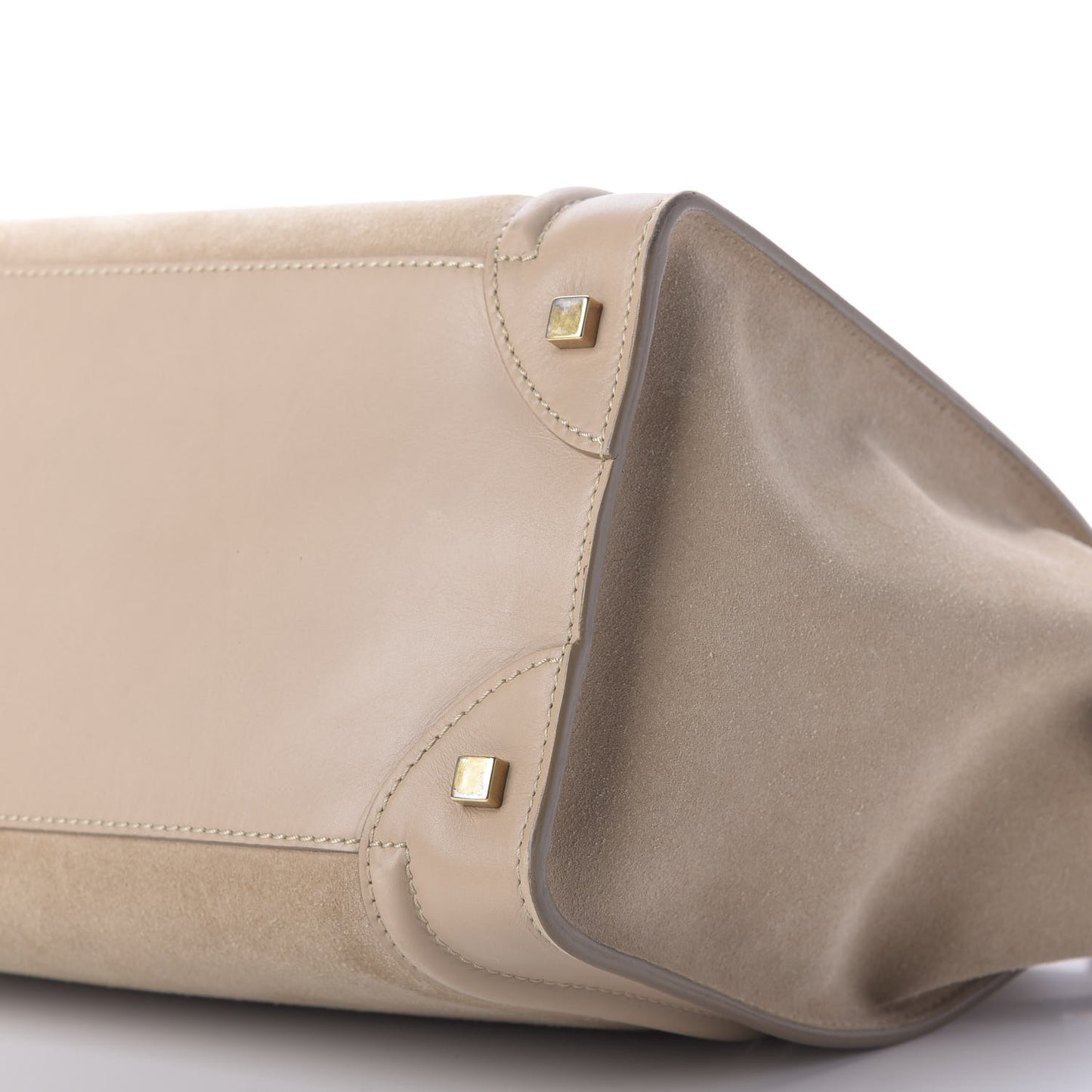 Smooth Calfskin Suede Mini Luggage Camel