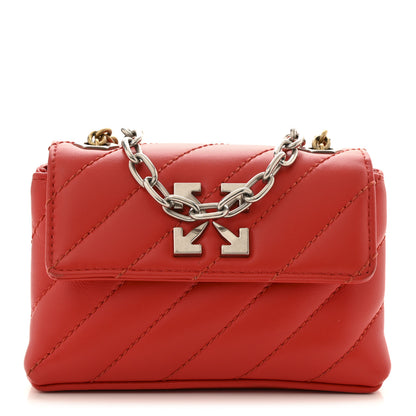 Off-White Calfskin Diagonal Quilted Jackhammer 17 Shoulder Bag Red 1 of 15