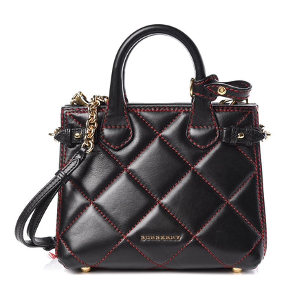 Burberry Lambskin Quilted Baby Banner Tote Black 1 of 10