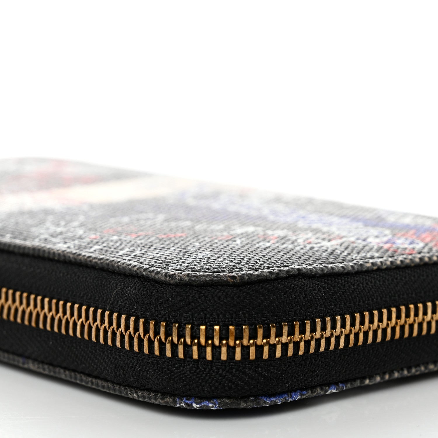 Burberry Coated Canvas Mega Check Sketchbook Doodle Zip Wallet Black 10 of 11