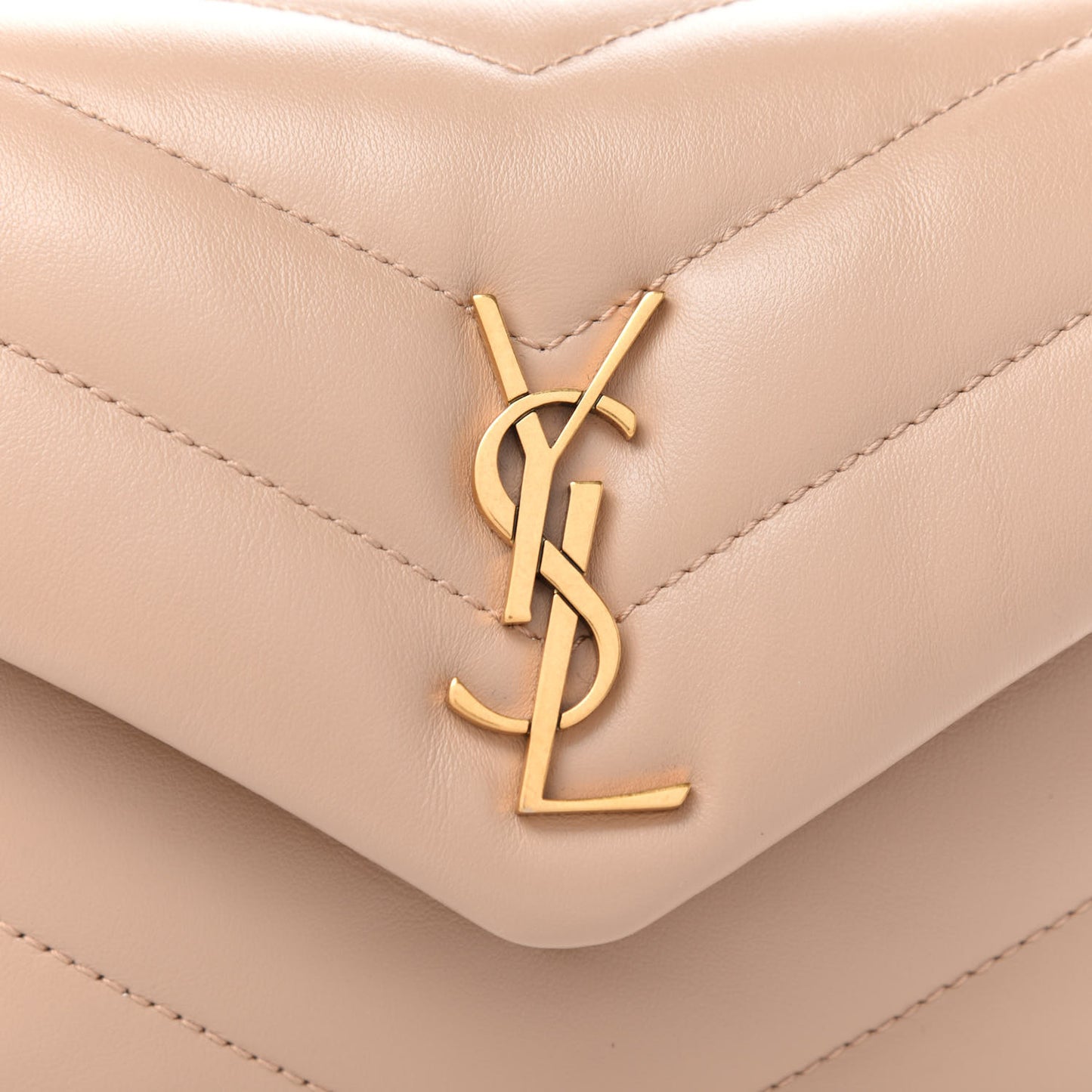 Calfskin Y Quilted Monogram Toy Loulou Crossbody Bag Dark Beige
