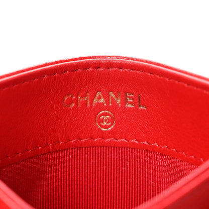 Chanel Caviar Quilted Card Holder Red 6 of 8