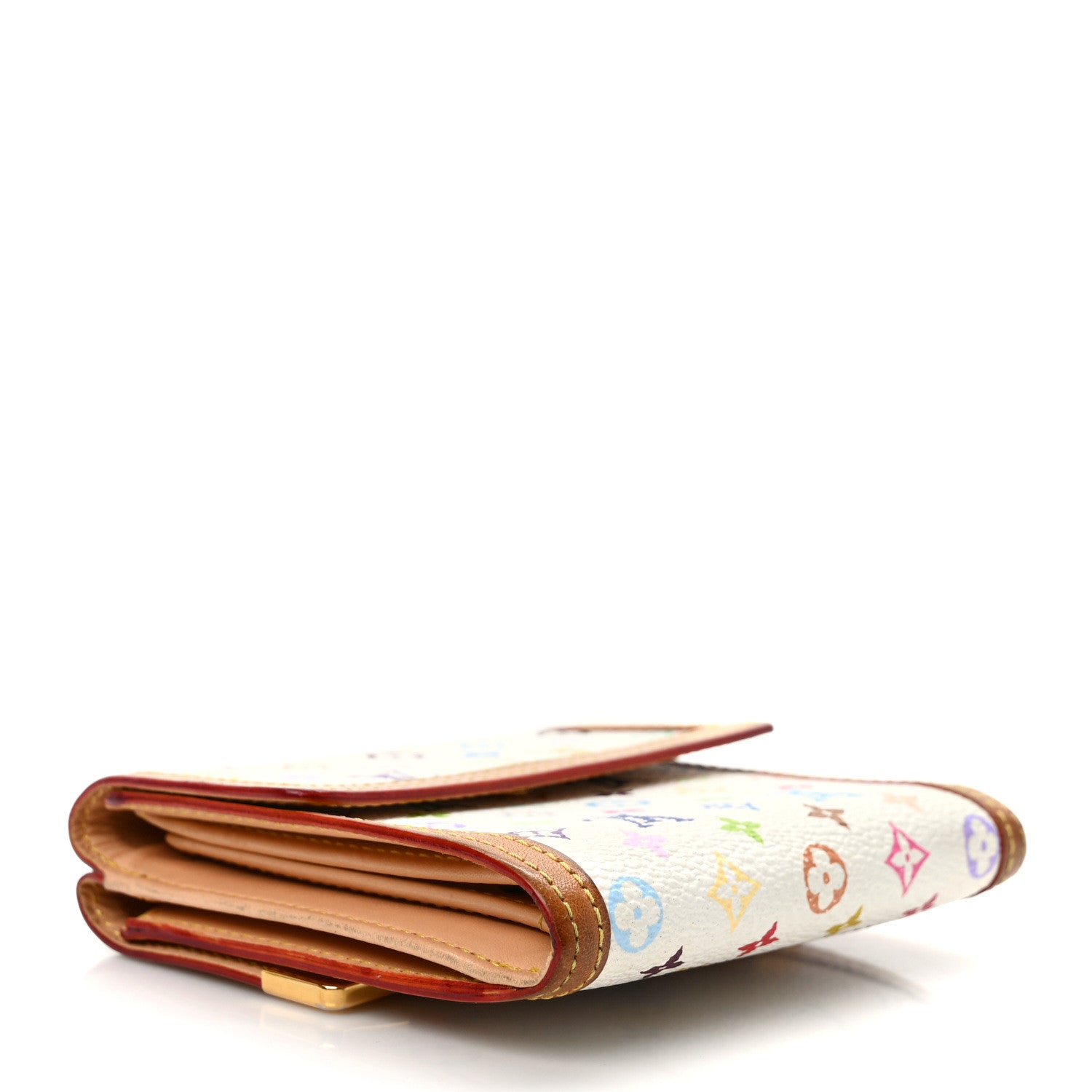 Louis Vuitton Monogram Multicolor Porte-Monnaie Billets Wallet White 4 of 10