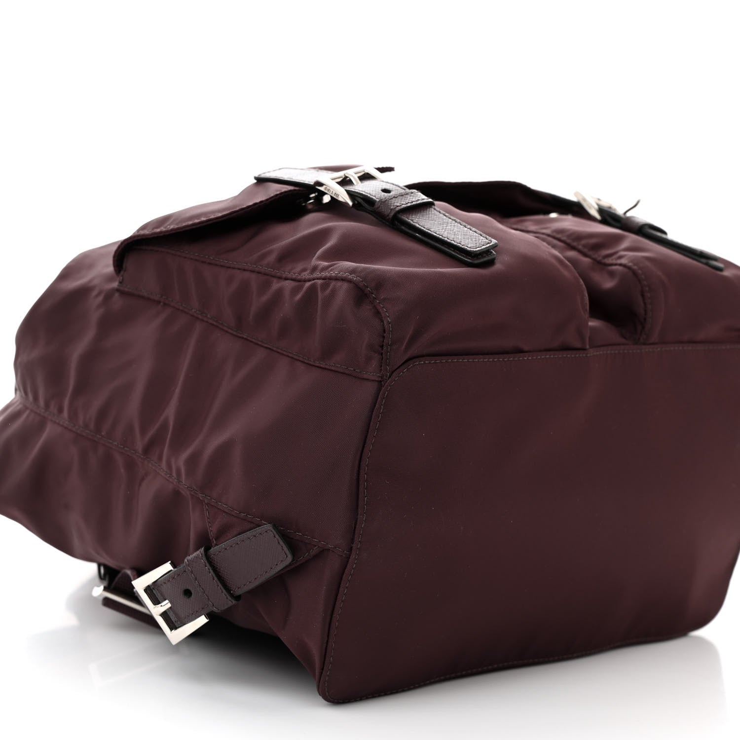 Prada Tessuto Nylon Saffiano Vela Medium Backpack Bordeaux 9 of 11