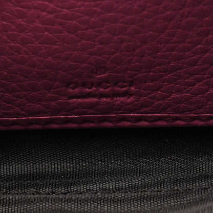 Gucci Pebbled Calfskin Soho Compact Disco Zip Around Wallet Peonia Flower 4 of 5