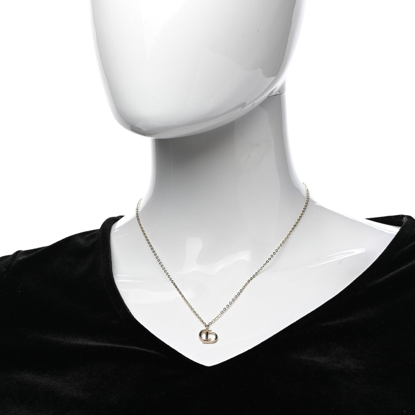 Metal CD Necklace Gold