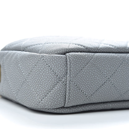 Chanel Iridescent Caviar Flat Quilted Small Coco Tassel Camera Case Grey 9 of 11