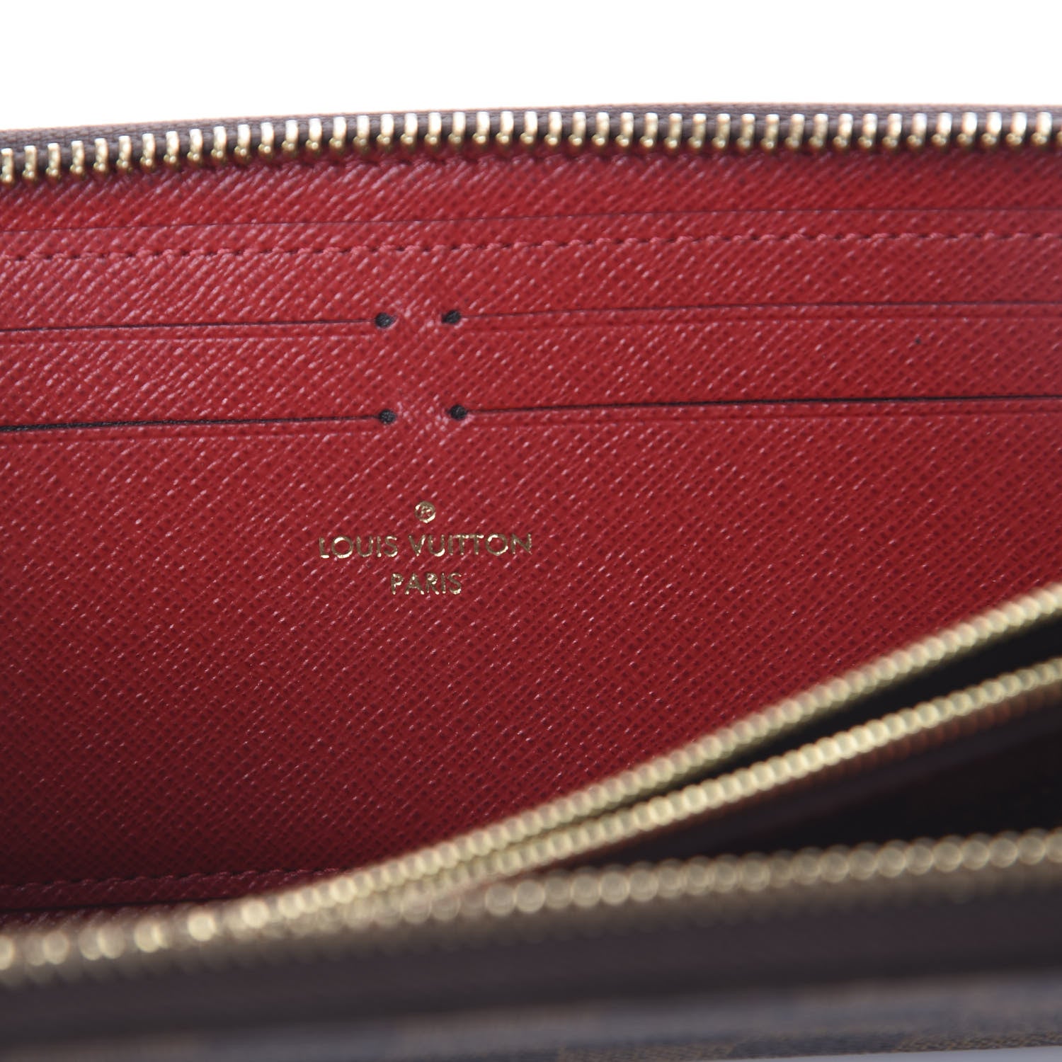 Louis Vuitton Damier Ebene Clemence Wallet Cherry 5 of 5