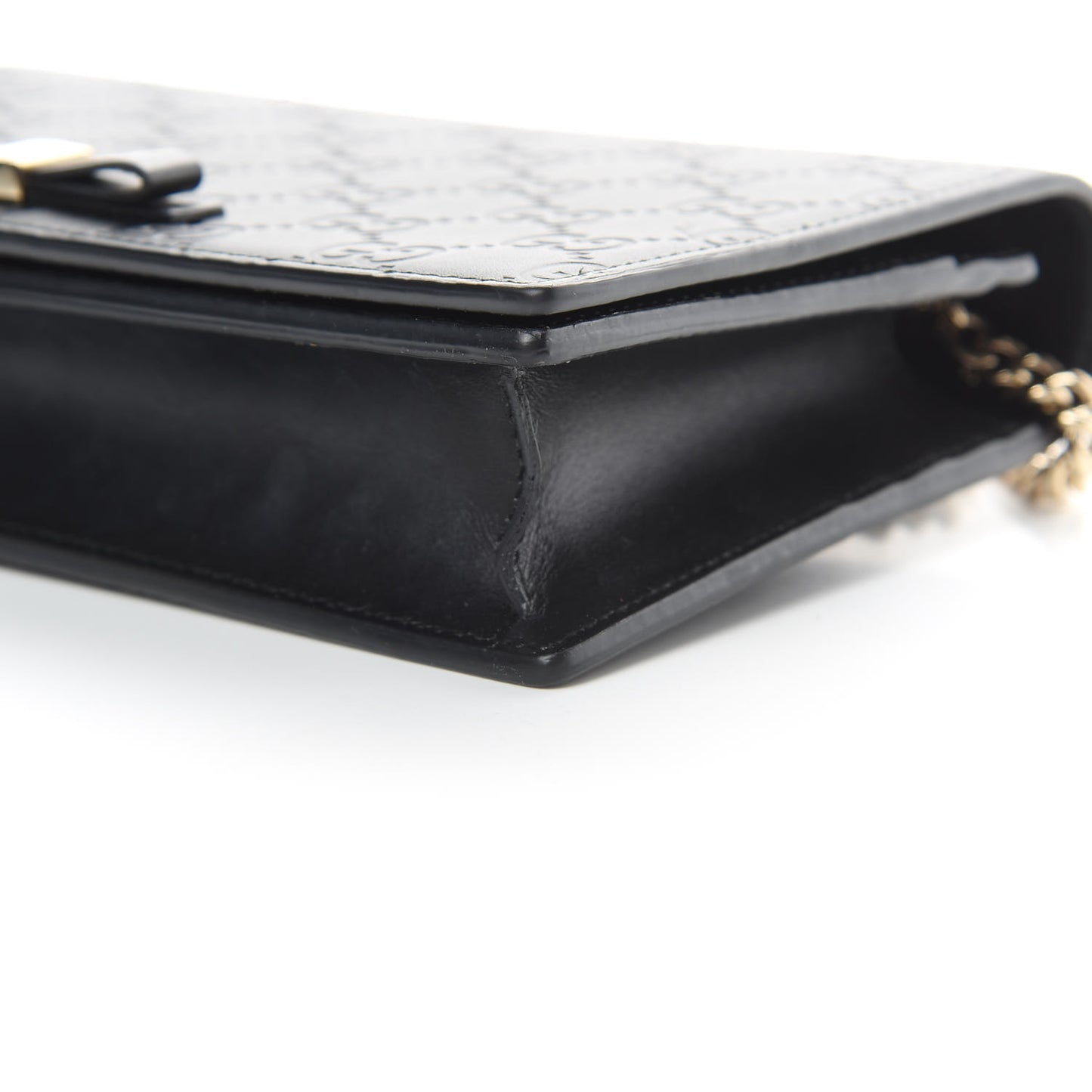 Guccissima Signature Bowy Chain Wallet Black