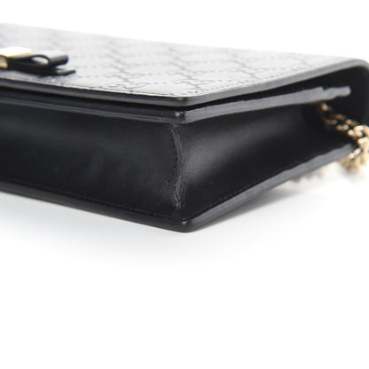 Gucci Guccissima Signature Bowy Chain Wallet Black 9 of 15
