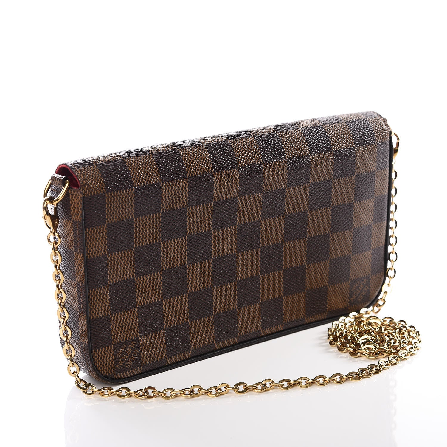 Louis Vuitton Damier Ebene Pochette Felicie Chain Wallet 4 of 12