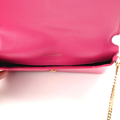 Saint Laurent Smooth Calfskin Monogram Phone Holder Crossbody Fuchsia Couture 5 of 9
