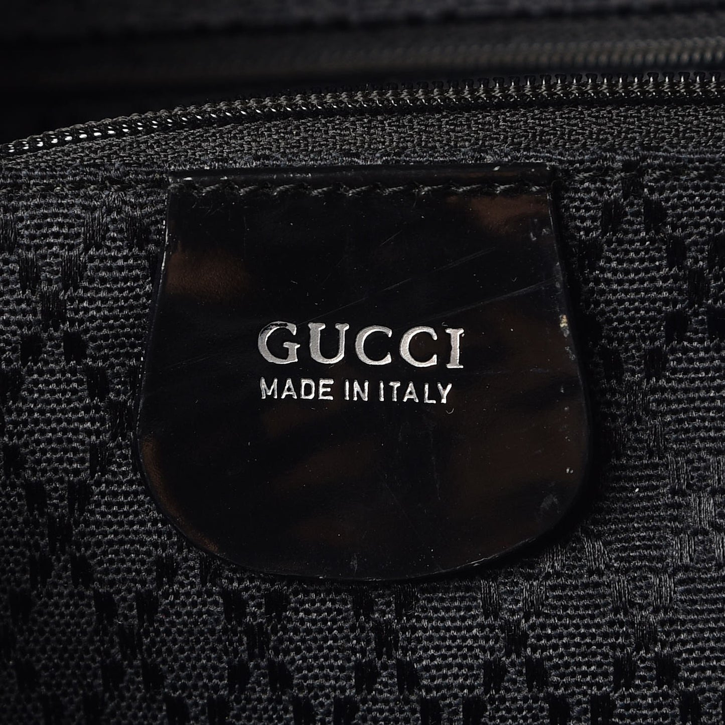Patent Leather Nylon Bamboo Backpack Black
