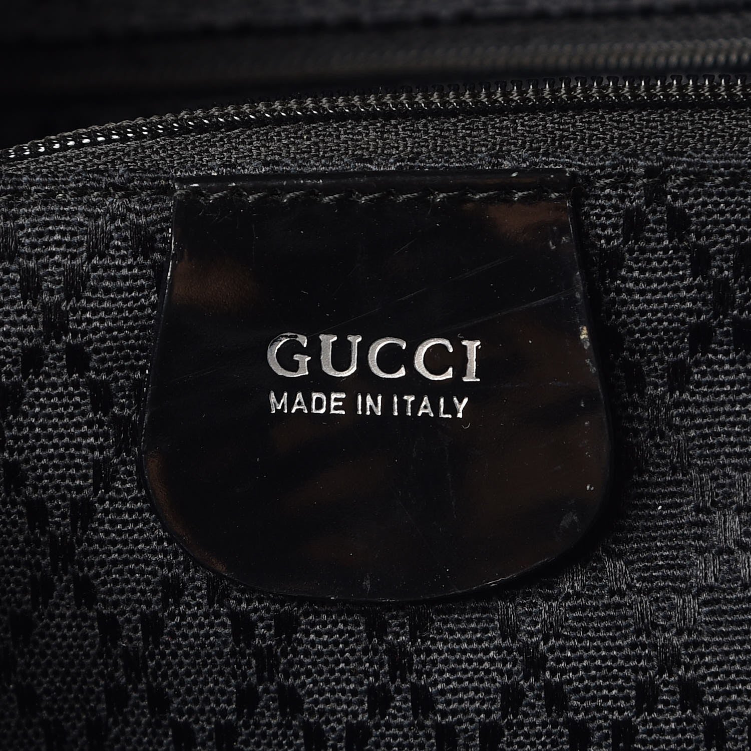 Gucci Patent Leather Nylon Bamboo Backpack Black 6 of 12