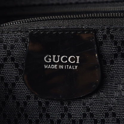 Gucci Patent Leather Nylon Bamboo Backpack Black 6 of 12