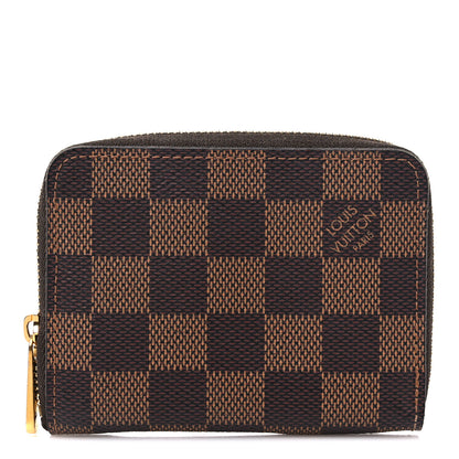 Louis Vuitton Damier Ebene Zippy Coin Purse Rose Ballerine 1 of 10