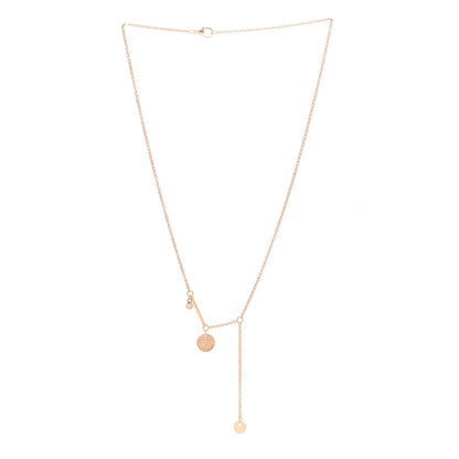 Hermes 18K Rose Gold Diamond TPM Ex-Libris Pendant Necklace 3 of 5