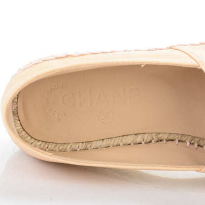 Chanel Lambskin CC Espadrilles 35 Beige Black 9 of 12