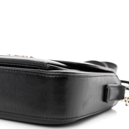Salvatore Ferragamo Saffiano Sandrine Shoulder Bag Black 10 of 16