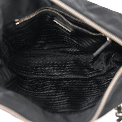 Prada Nylon Tessuto Quilted Chain Shoulder Bag Black 5 of 11
