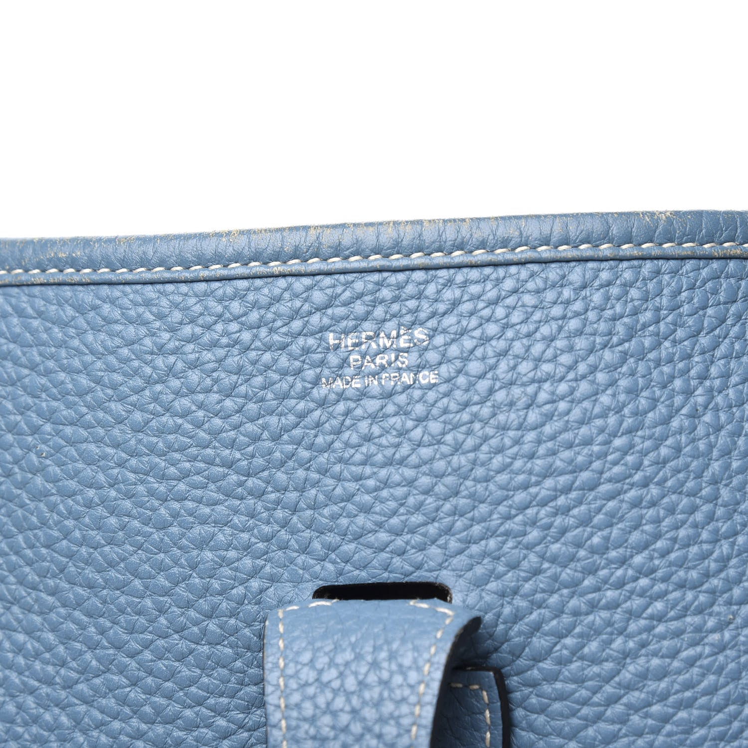Hermes Taurillon Clemence Evelyne III PM Blue Jean 7 of 11