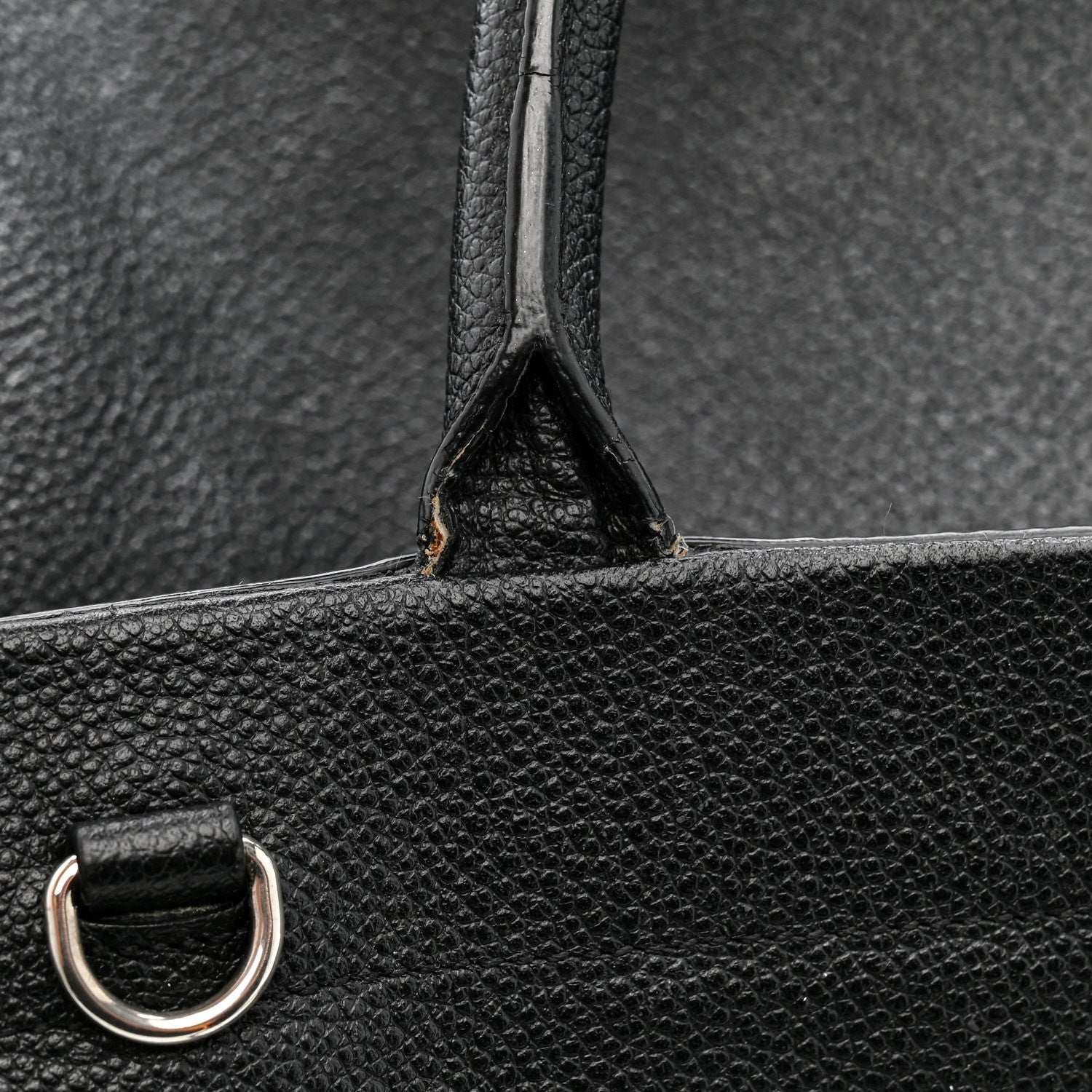 Saint Laurent Grained Calfskin Medium Cabas Rive Gauche Black 26 of 41