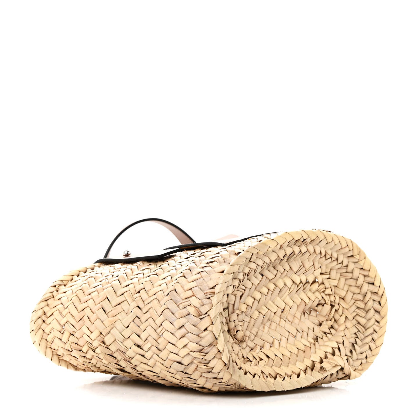 Raffia Small Basket Tote Bag Natural Tan