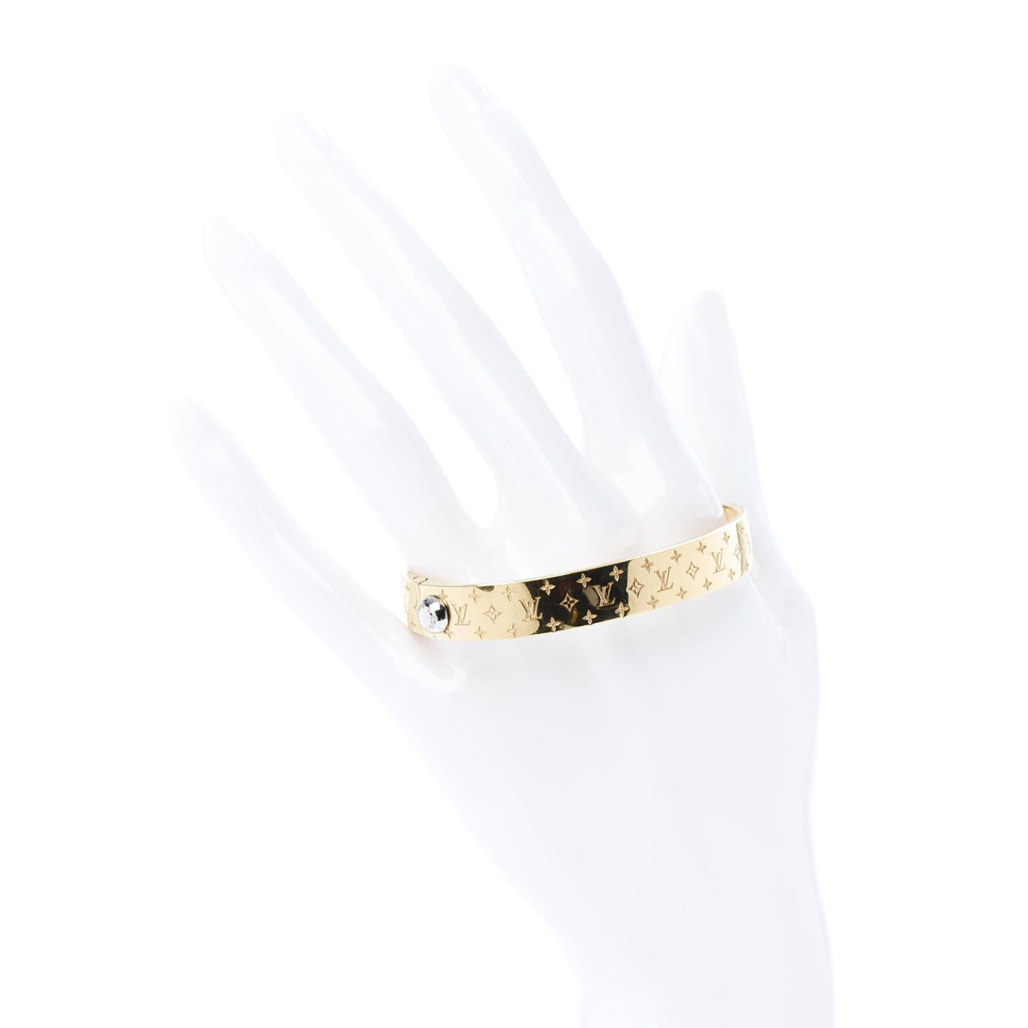 Brass Monogram Nanogram Cuff S Gold