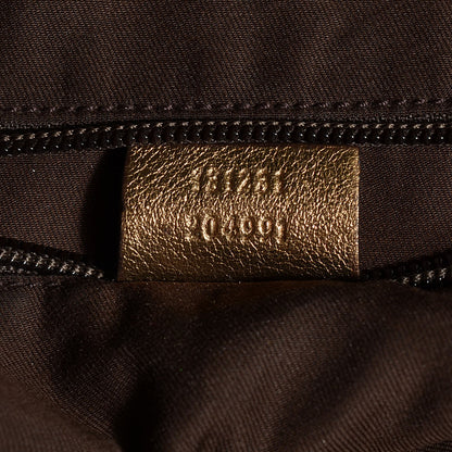 Gucci GG Monogram Large Web Handle Bucket Tote Gold 7 of 9