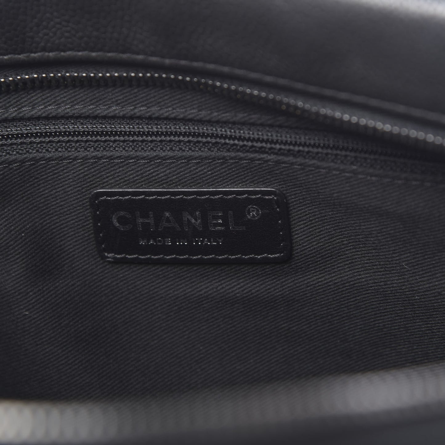 Caviar Quilted Travel Flap Tote Black